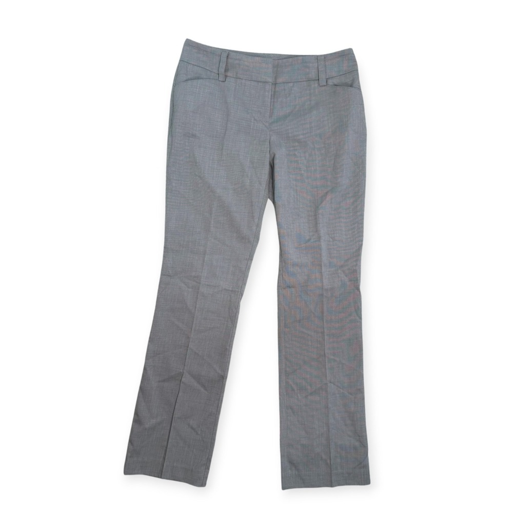 New York & Company Stretch Gray Dress Pants Womens 2 Petite Straight Trousers